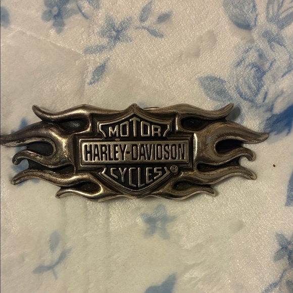 Harley-Davidson Other - Harley-Davidson Silver Flame Shield Belt Buckle
